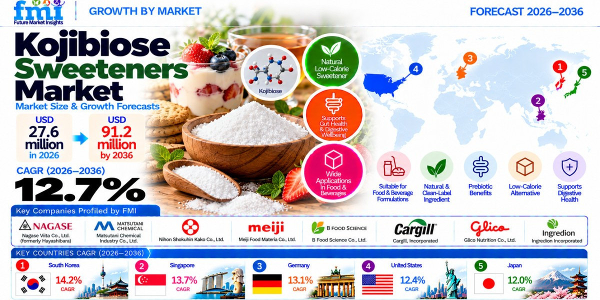 Kojibiose Sweeteners Market to Reach USD 91.2 Million by 2036 at 12.7% CAGR